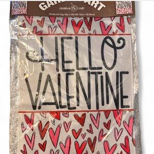 Magnolia Heart Design Garden Flag - Red and Pink